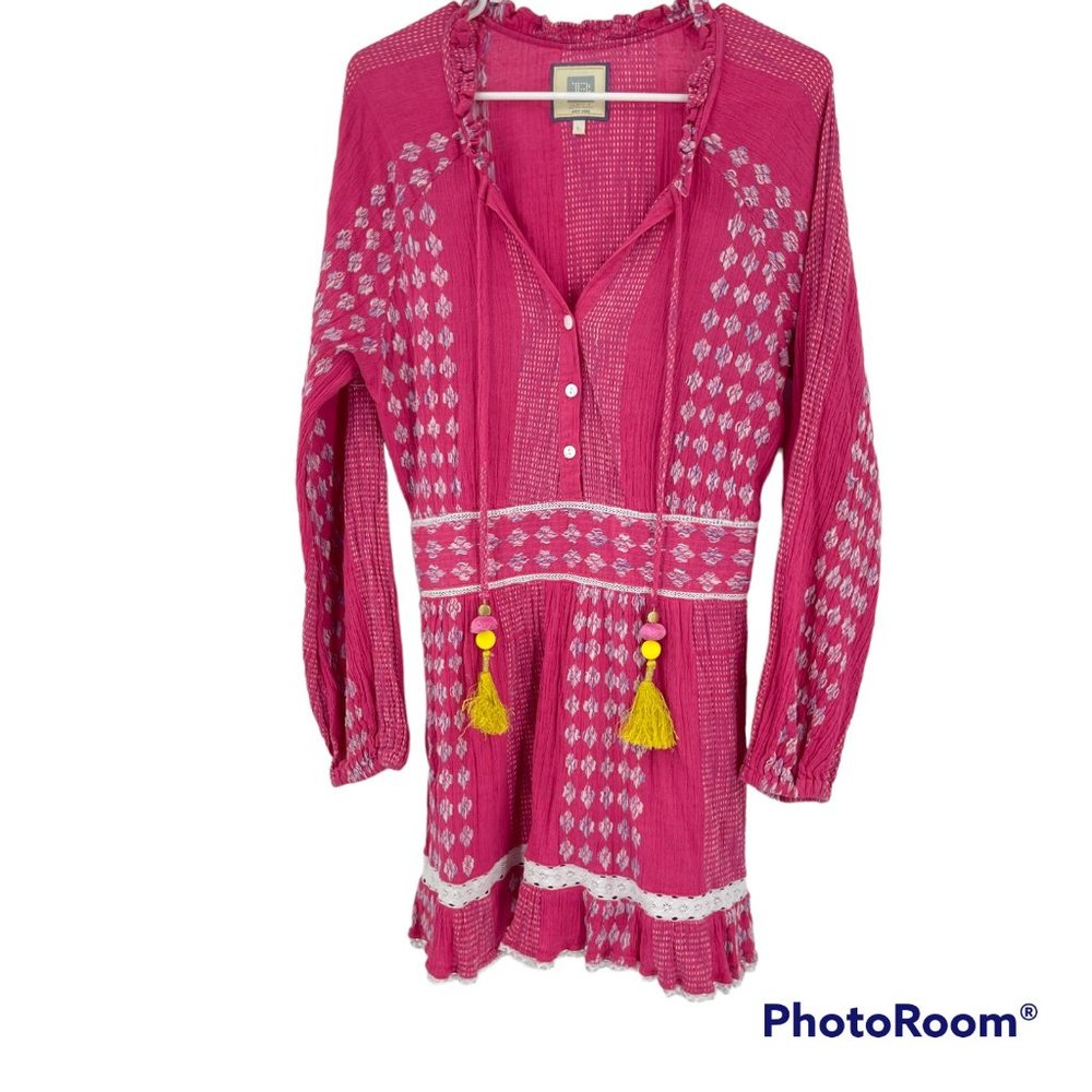 Pink Boho Mini Dress